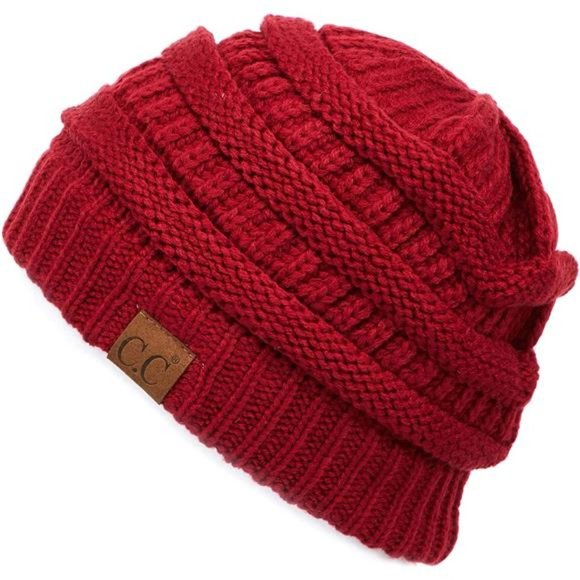 C.C Hatsandscarf Exclusives Unisex Soft Stretch Fuzzy Sherpa Lined Beanie Hat (H main image 4